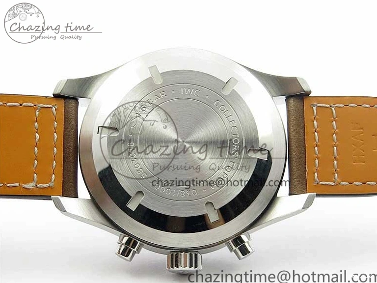 MIROTIME 0103 Pilot Chrono IW377726 ZF 1:1 Best Edition Green Dial on Brown Leather Strap A Trendsetting 7125